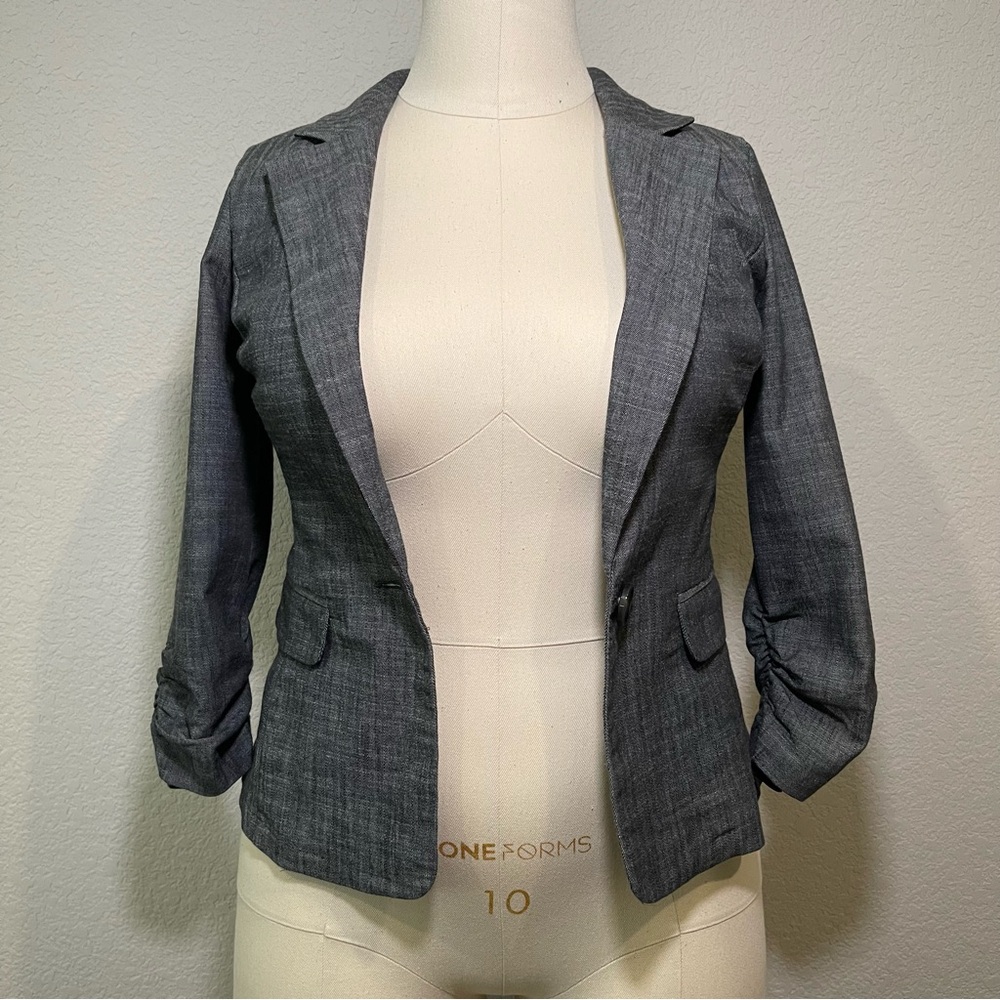 Stoosh gray peplum blazer, size medium